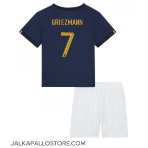 Ranska Antoine Griezmann #7 Kotipaita Lapsille MM-kisat 2022 Lyhythihainen (+ shortsit)
